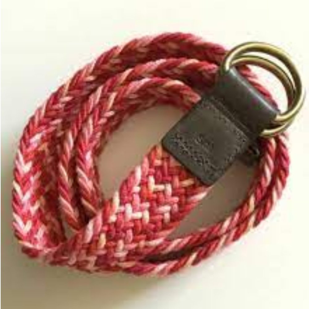 MULTI D-RING WOVEN BRIADED BELT